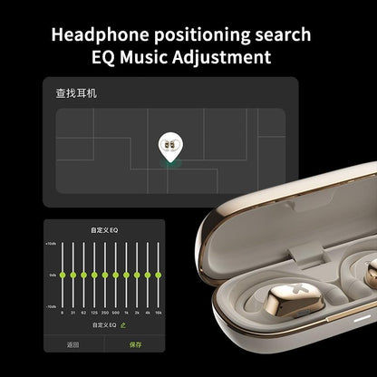 Bluetooth Earphones with Ear-mount Design - Black