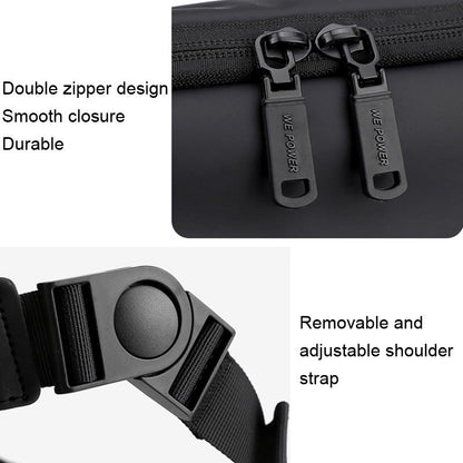 Large Capacity Waterproof Messenger Bag For Men - Black