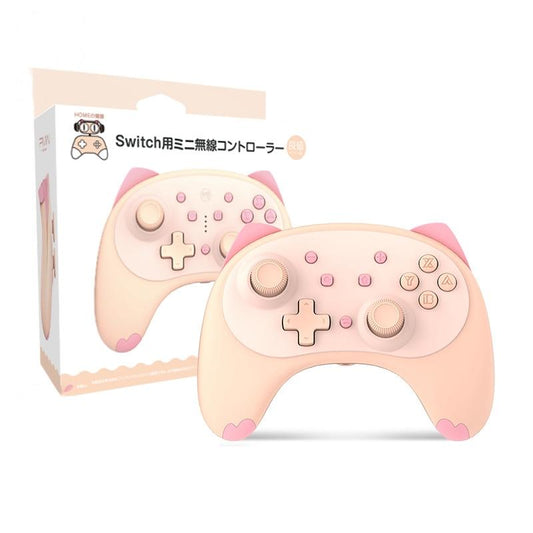 Cat Shaped Wireless Tooth Handle for Nintendo Switch - Orange Pink