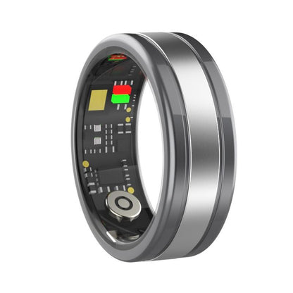 Smart Ring With Heart Rate Blood Oxygen Sleep & Sports Modes - Size 12 - Gold