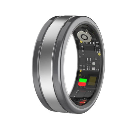 Smart Ring With Heart Rate Blood Oxygen Sleep & Sports Modes - Size 12 - Gold