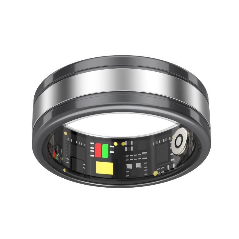 Smart Ring With Heart Rate Blood Oxygen Sleep & Sports Modes - Size 12 - Gold
