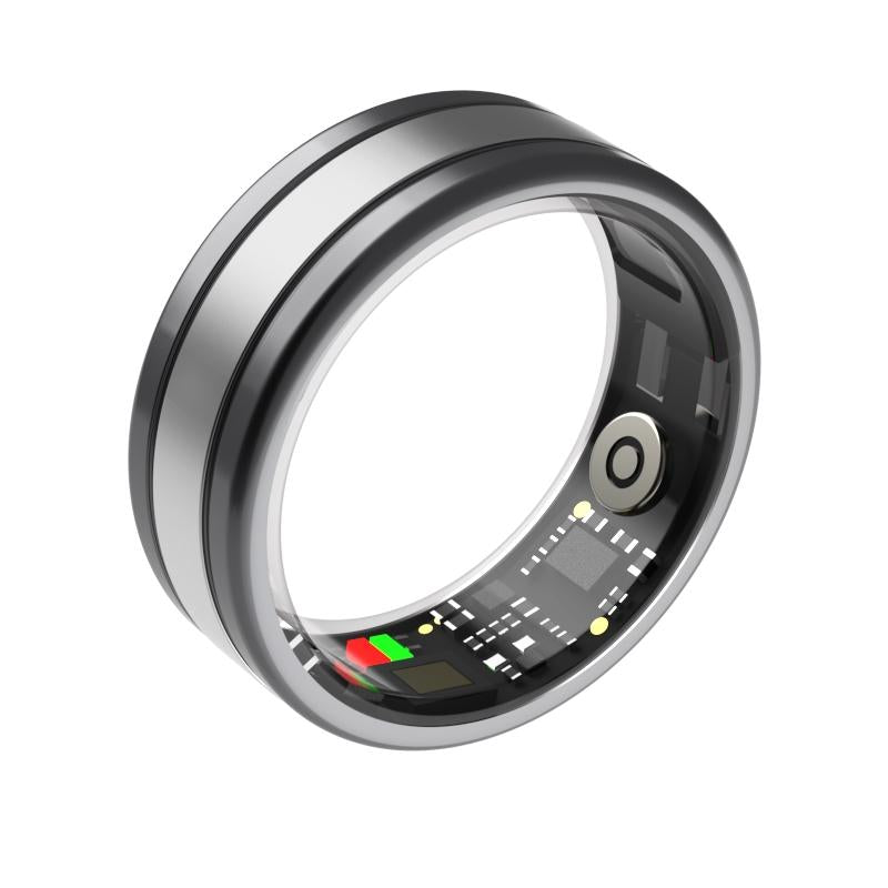 Smart Ring With Heart Rate Blood Oxygen Sleep & Sports Modes - Size 12 - Gold