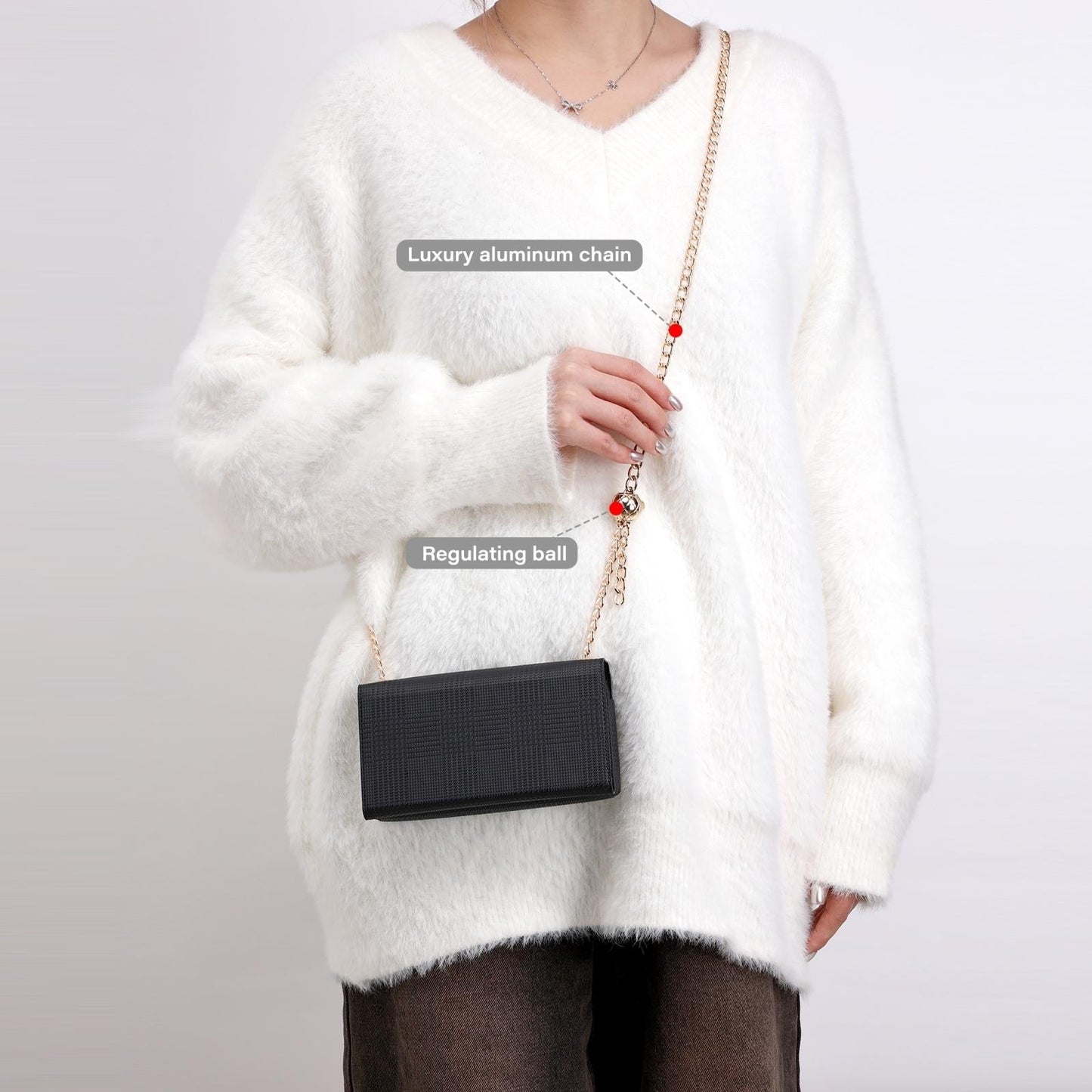 Leather Crossbody Bag With Rfid Protection 20 X 10 X 3.5Cm - Pink