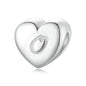 925 Sterling Silver Platinum Plated Love Letters Diy Beads In - O
