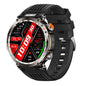 Waterproof Smart Watch With Flashlight And Compass - 1 Inch - Black