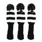 Set Of 3 Knitted Golf Club Covers - Black