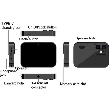 Smart Hd Digital Camera With Touch Screen And Video Recording - Excludes Memory - White