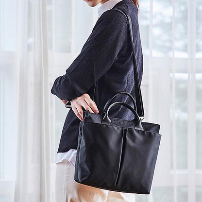 Versatile Business Briefcase Large Capacity Messenger Bag - Black