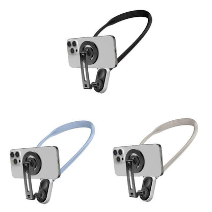 Versatile Magnetic Neck Holder for Phones and Action Cameras - Glacier Blue