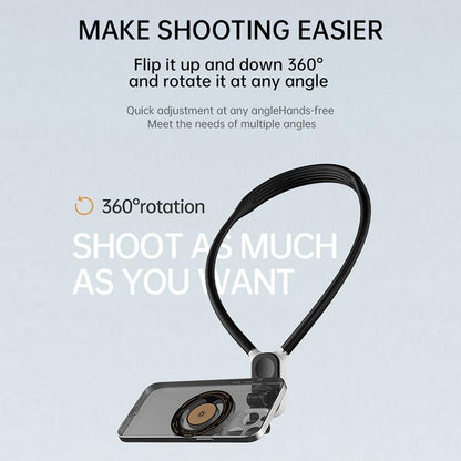 Versatile Magnetic Neck Holder for Phones and Action Cameras - Glacier Blue