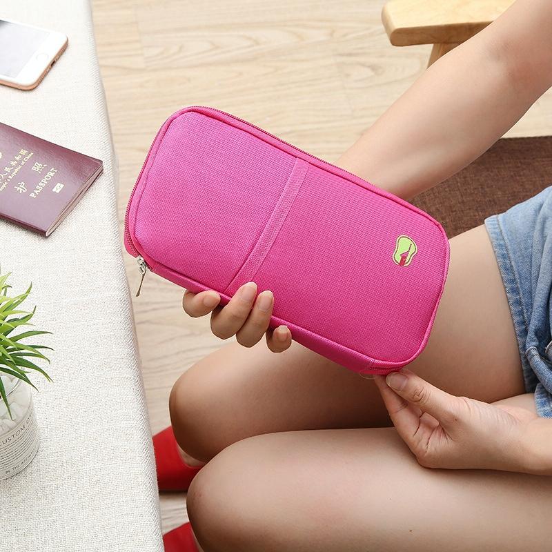 Multifunctional Travel Document Bag Passport & Ticket Holder - Blue