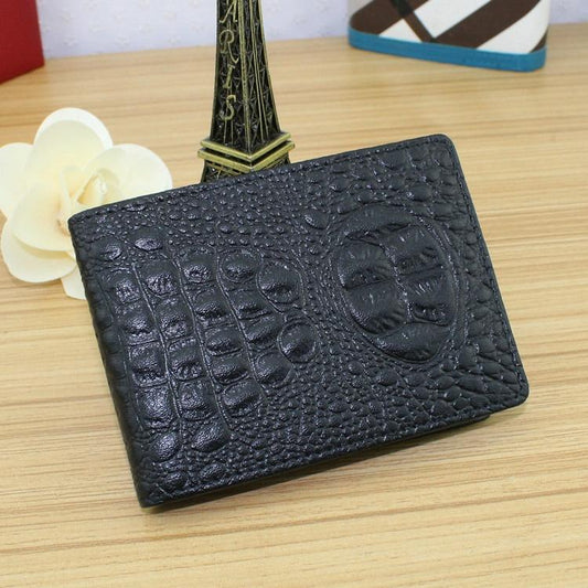 Universal Crocodile Pattern Driver License Cover With Card Slot - Black