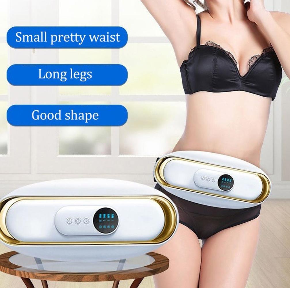 Hot Compress Abdominal Massage Belt For Menstrual Relief Green - White