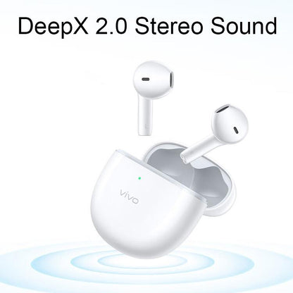 Wireless Dual Mic Tws Air Earphones with Noise Reduction - Blue
