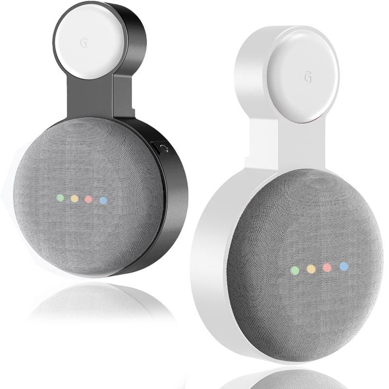 Google Nest Mini Wall Bracket with Cable Storage - White