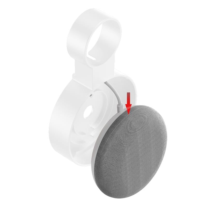 Google Nest Mini Wall Bracket with Cable Storage - White