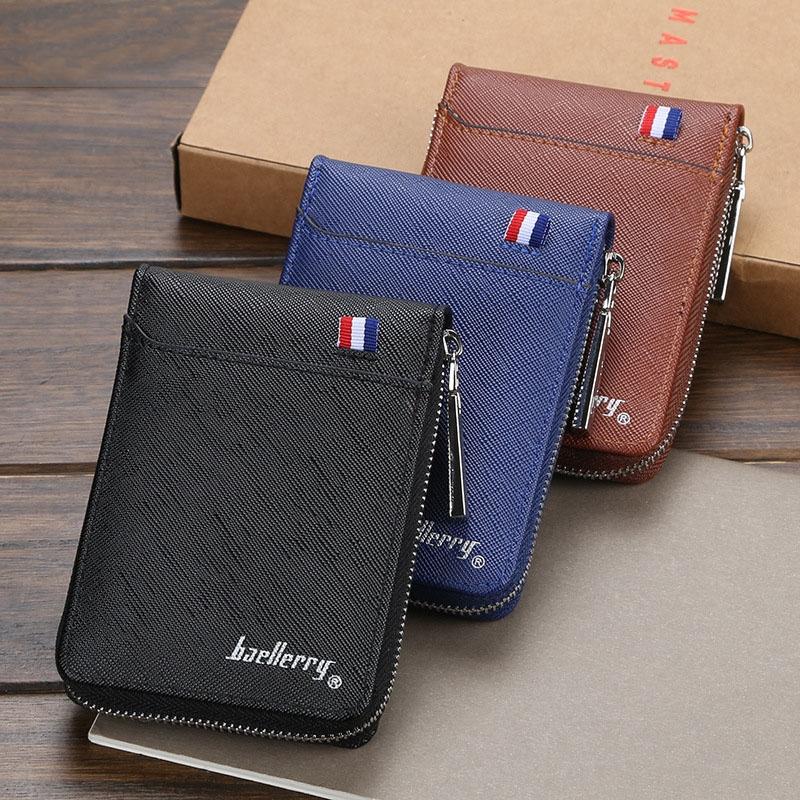 Large Multi Card Slot Organ Card Bag With Zip Coin Purse - Black