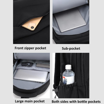 Versatile Solid Backpack For Teens & Adults - Gray