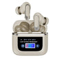 Wireless Bluetooth Earphones with Touch Screen and Active Noise Reduction - Gold