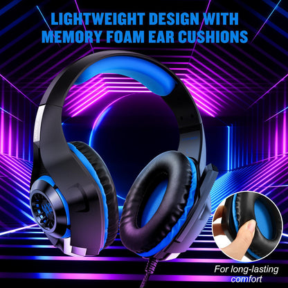 Omni Mic Gaming Headset 1.9M Length - Black Red