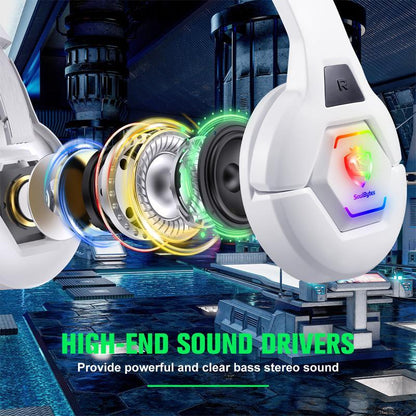 Omni-Directional Esports Headset 1.9M Length - White