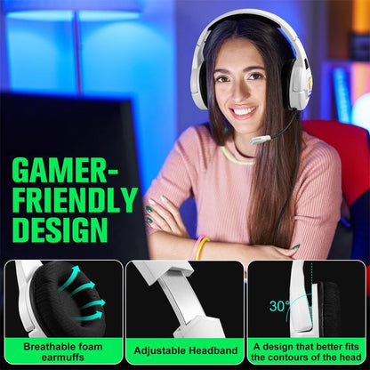 Omni-Directional Esports Headset 1.9M Length - White