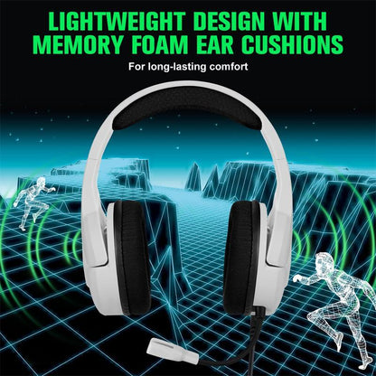 Omni-Directional Esports Headset 1.9M Length - White