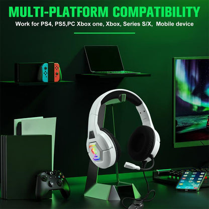 Omni-Directional Esports Headset 1.9M Length - White