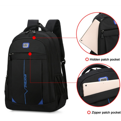 Large Capacity Casual Backpack For Students - Black