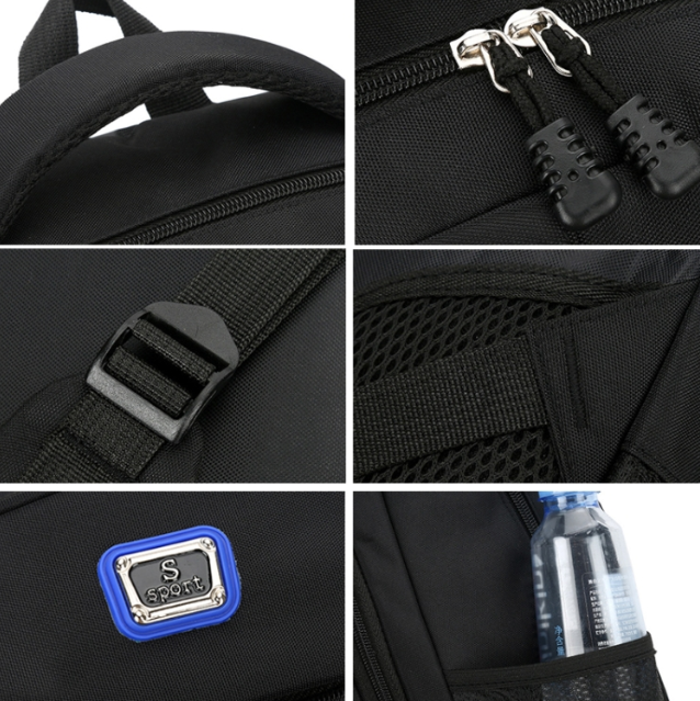 Large Capacity Casual Backpack For Students - Black