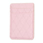 Diamond Lattice Card Bag Sticker For Mobile Phones - Pink