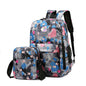 3 Piece Sweet Casual Backpack Set For Students - Black