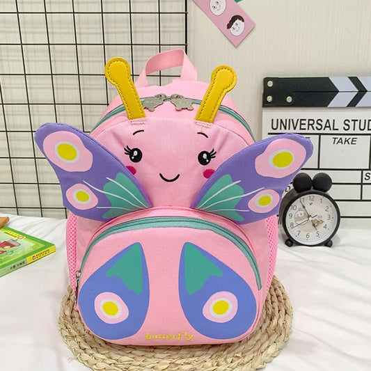 Girls' Butterfly Backpack - Compact and Colourful - Pink