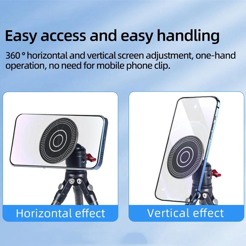 Universal Magnetic Phone Holder for Tripod and Magic Arm - Black