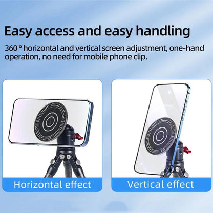 Universal Magnetic Phone Holder for Tripod and Magic Arm - Black