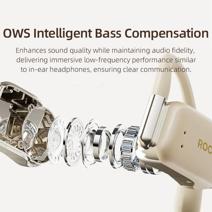 Open Earhook Bluetooth Earphones - X900 - Beige