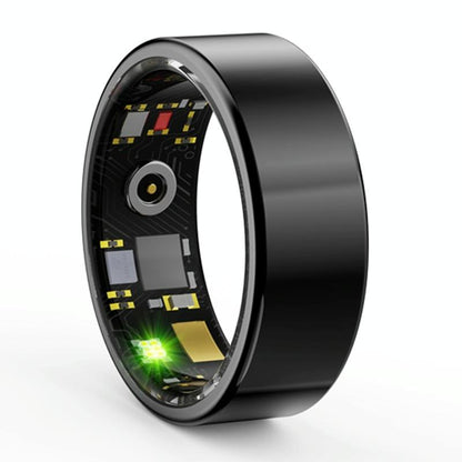Smart Ring With Heart Rate Blood Oxygen Sleep & Sports Modes - Size 8 - Gold