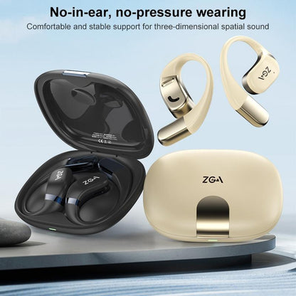 Wireless Bluetooth Earphones - Zga Gs18 Blade Ai - Beige