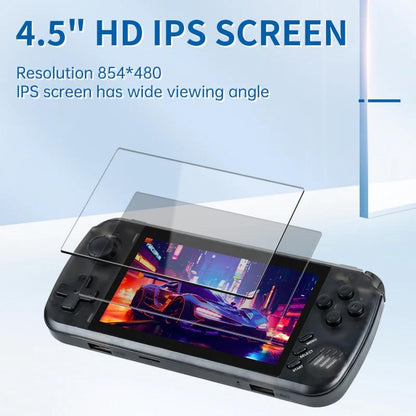 Retro Handheld Game Console - 4.5 Inch Screen - Quad-Core - 32G - Hd Tv Out - Purple Transparent - 32G