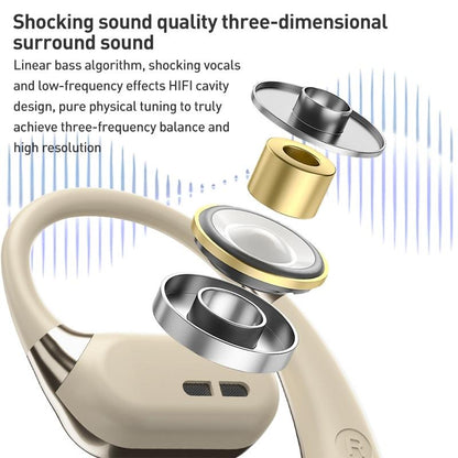 Wireless Bluetooth Earphone Ear-mounted - White