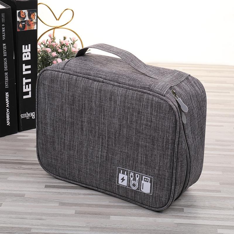 Versatile Cationic Digital Storage Bag for Data Cables - Purple