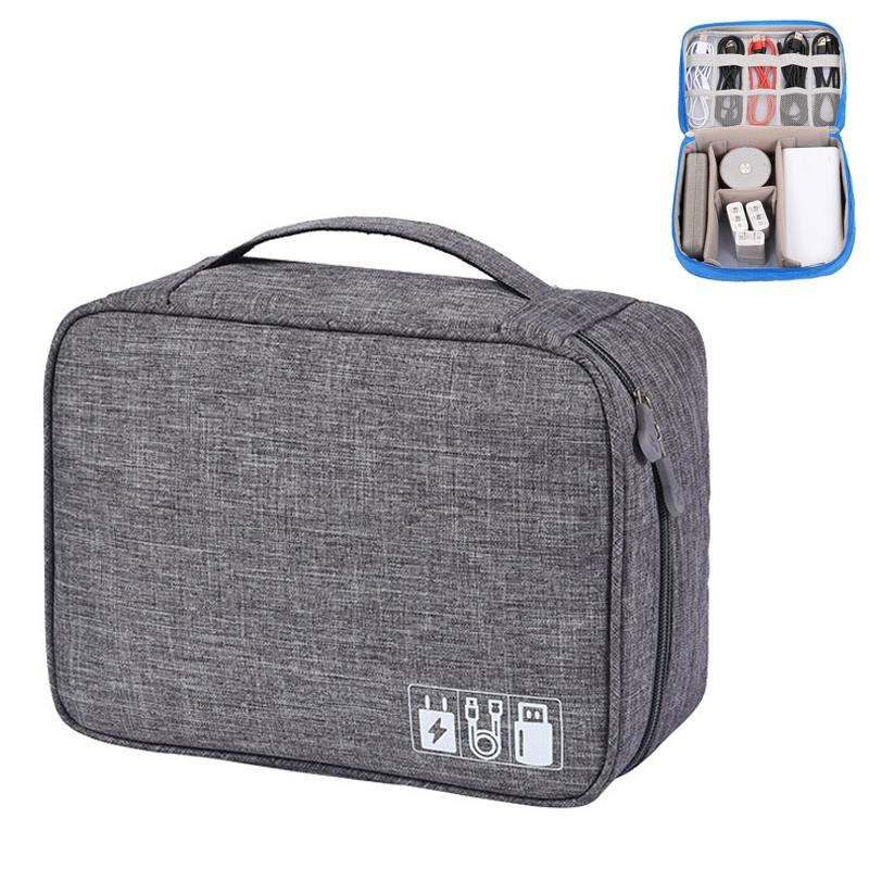 Versatile Cationic Digital Storage Bag for Data Cables - Purple