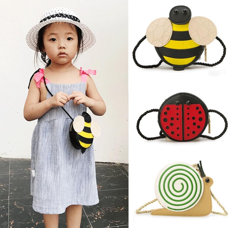 Adorable Kids' Tassel Purse Cute Cartoon Animals - Bee