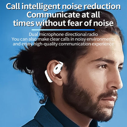 Wireless Hanging Earbuds with Bluetooth V5.4 Stereo Sound - White