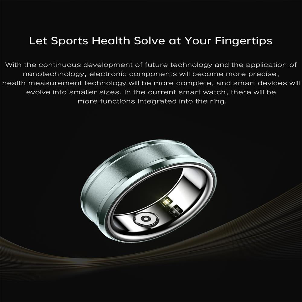Smart Ring With Heart Rate Blood Oxygen & Sleep Monitoring - Size 18 - Purple