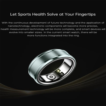 Smart Ring With Heart Rate Blood Oxygen & Sleep Monitoring - Size 18 - Purple