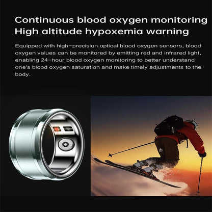 Smart Ring With Heart Rate Blood Oxygen & Sleep Monitoring - Size 18 - Purple