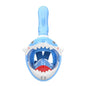 Full Dry Cartoon Kids Diving Mask for Snorkeling - Shark Blue