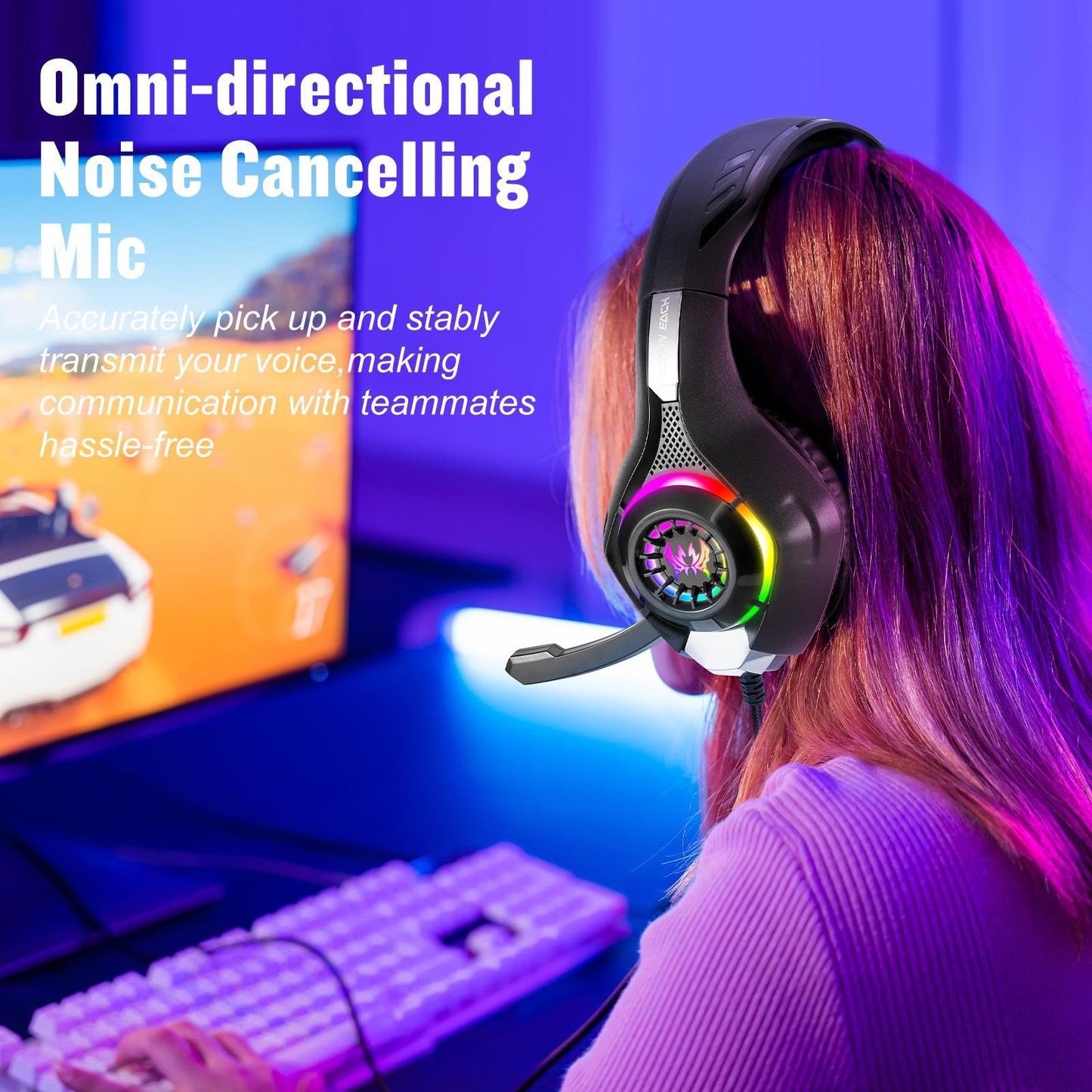 Omni Mic Noise Reduction Headset 1.9M Length - White